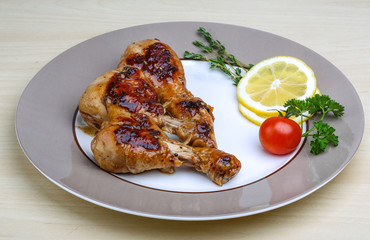 Roasted chicken legs