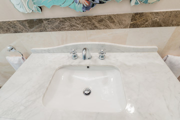 Modern elegant sink in bathroom