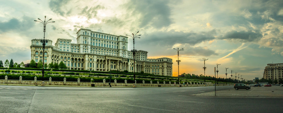 BUCHAREST, RO, MAY 2015: Parliament Palace (Casa Poporului)