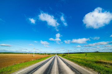 Empty road in the countryside
