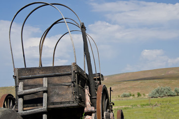 Covered Wagon Facing the Road Ahead