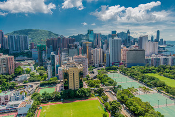 Fototapeta premium View of Hong Kong during sunny day