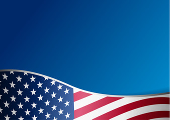 American flag background with frame - 83679623