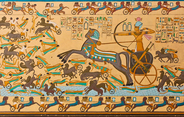 Naklejka premium Pharaonic Art/Ancient Egyptians hieroglyphic carving & paintings