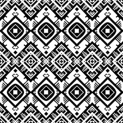 Vector black and white geometric seamless pattern