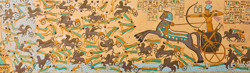 Obraz premium Pharaonic Art/Ancient Egyptians hieroglyphic carving & paintings