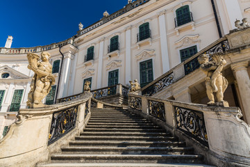 Fototapeta premium Esterhazy Palace in Fertod Hungary stairs to palace .