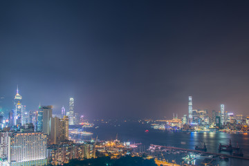 View of Hong Kong during sunset hours