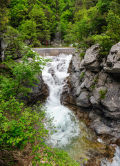 Fototapeta na wymiar Waterfall in Olympus Mountains, Greece