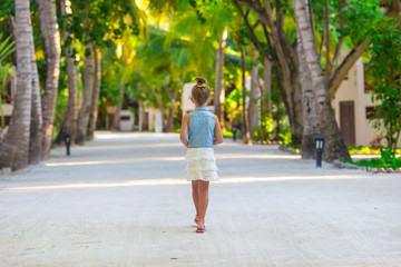 Adorable little girl during beach vacation