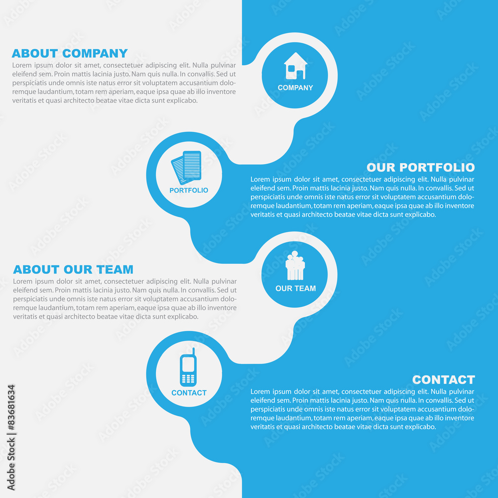 Aufkleber vector abstract background of brochure with icons for company