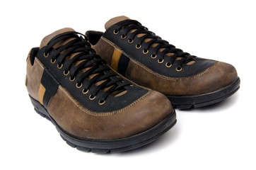 Male shoes isolated on white background