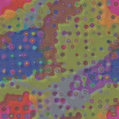 Seamless old paper texture with colorful polka dots