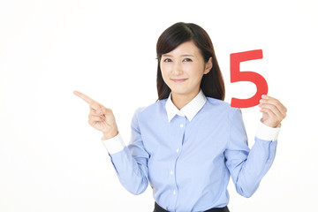 笑顔の女性