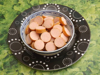 geschnittene Wiener Würstchen