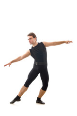 Obraz premium Dancer isolated on the white background