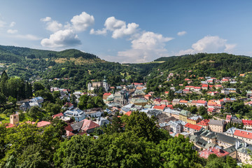 Fototapeta premium UNESCO Slovak mining town Banska Stiavnica,Holy Trinity Square.