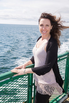 Woman on Washington Ferry Boat