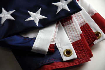 Fototapeta premium Closeup of a Betsy Ross American flag