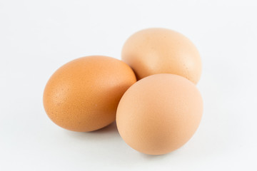 Eggs isolated on white background