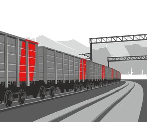 грузовой  поезд