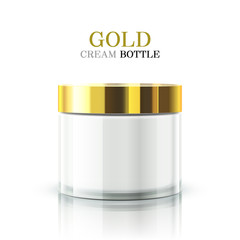 gold cream bottle package