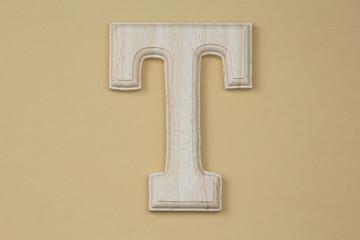 the image of wood letter T