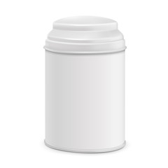 white round tin packaging