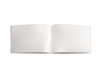 blank open book template