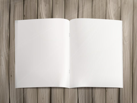 blank open book template