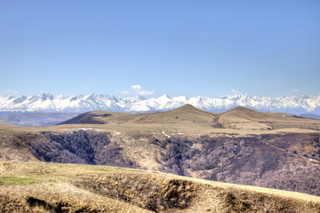Panorama of the Greater Caucasus Mountain Range