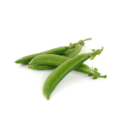 Beautiful Fresh peas isolated on white background