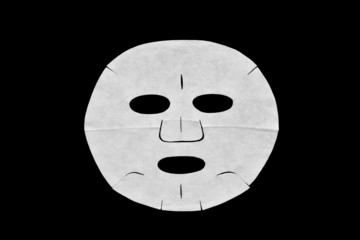 Facial mask isolated on black background.