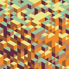 Abstract 3d geometrical background. Mosaic. Vector illustration.