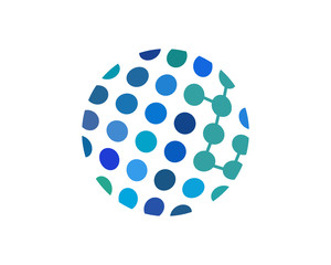 Futuristic Dots Technology Logo