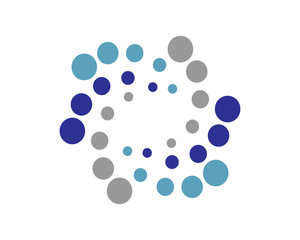 Twirl Dots Futuristic Technology Logo