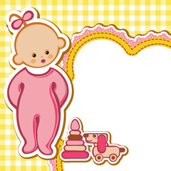 Template Birthday card For baby 