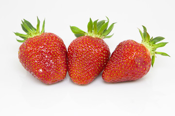 Three strawberries