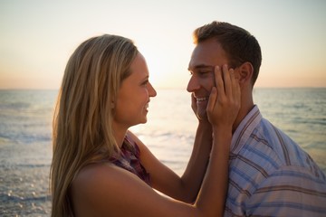 Fototapeta premium happy couple smiling