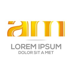 Business Creative Letter AM Company logo Design Icon