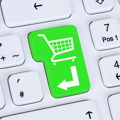 Internet Konzept online Shopping E-Commerce bestellen und einkau