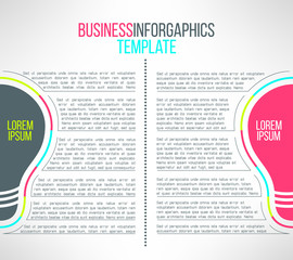Vector business infographic template with a lignt bulb. Suitable
