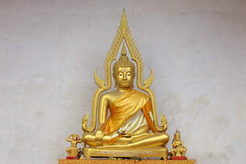 Buddha statue on  isolate cement background
