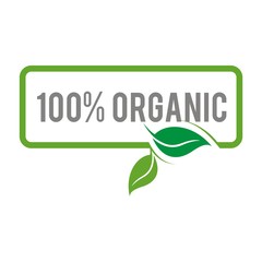 100Organic logo vector leaf tree symbol