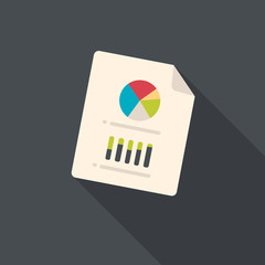 Business document with two charts. Flat design.
