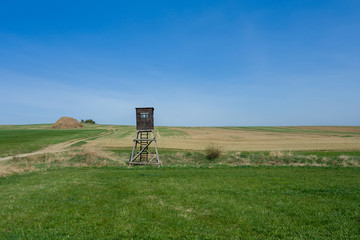 Wooden Hunters High Seat, hunting tower