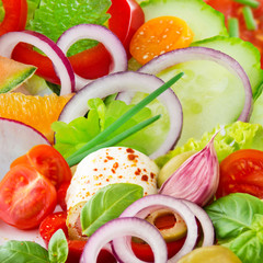 Mozzarella - Salat mit Chili und Melone
