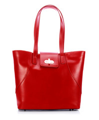 Red handbag on a white background  - obrazy, fototapety, plakaty