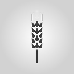 The spica icon. Wheat symbol. Flat