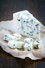 blue cheese on slices of brokenness